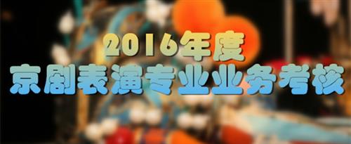 白虎女人日B曰B视频国家京剧院2016年度京剧表演专业业务考...